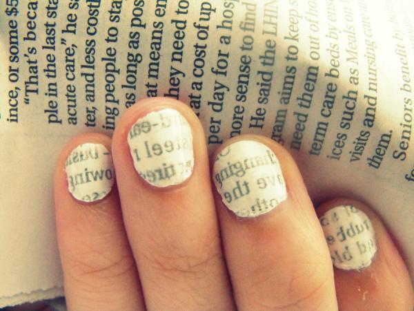 Newspaper Nail Tutorial