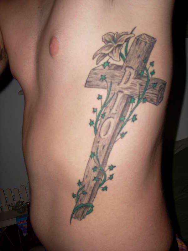 cross vine tattoo