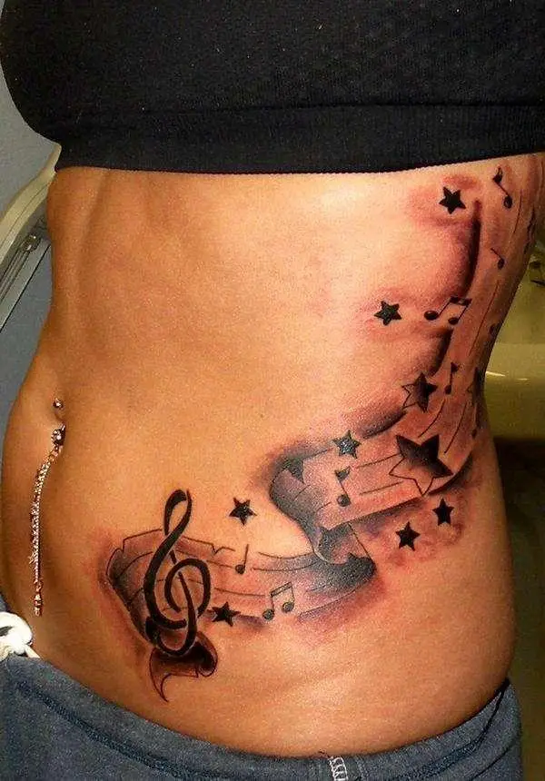 Side Musical Tattoo