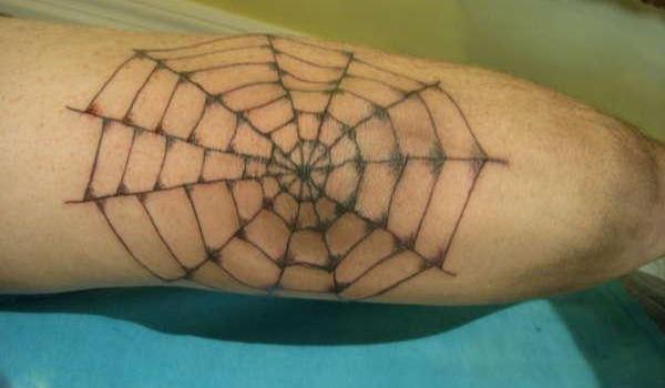 Simple Spider Web Tattoo