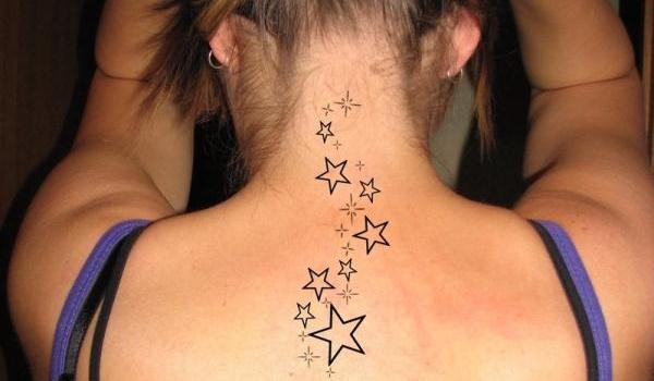 Star Tattoo On Neck