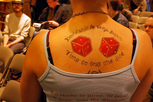 36 Delightful and iconic dice tattoo with gleaming personality