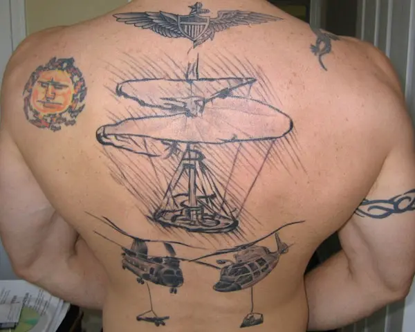 Chopper Backpiece Tattoo