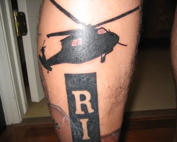 Helicopter And RIP Tattoo