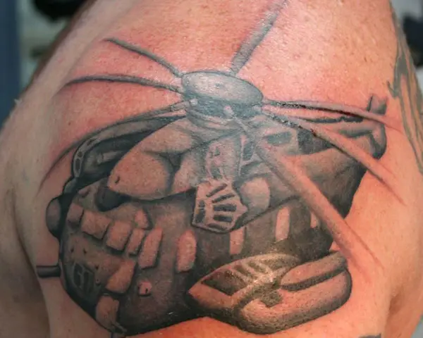Military Helicopter Tattoo