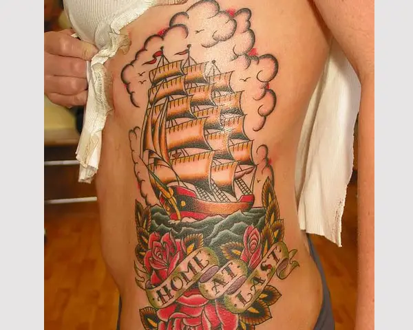 Clipper Boat Tattoo