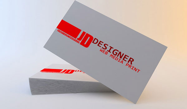 Business Card with Red Stripe