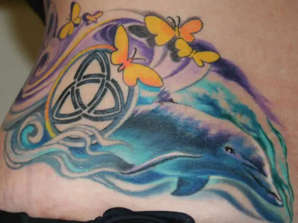 Dolphin Celtic Butterfly Tattoo