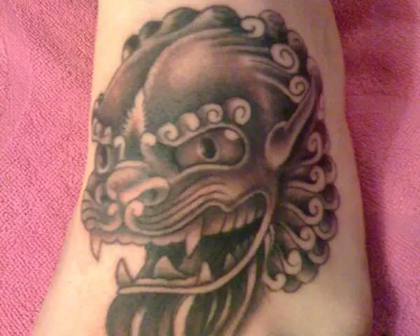 Foo Dog Feet Tattoo