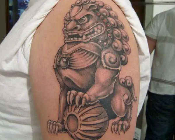 Foo Dog On Upper Arm