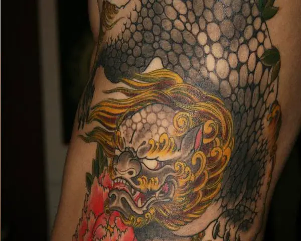 Female Foo dog arm tattoo by graynd on DeviantArt