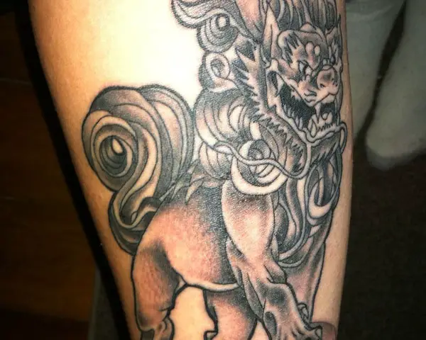 A foo dog from the other day thanks  Nanny Flos Tattoo  Facebook