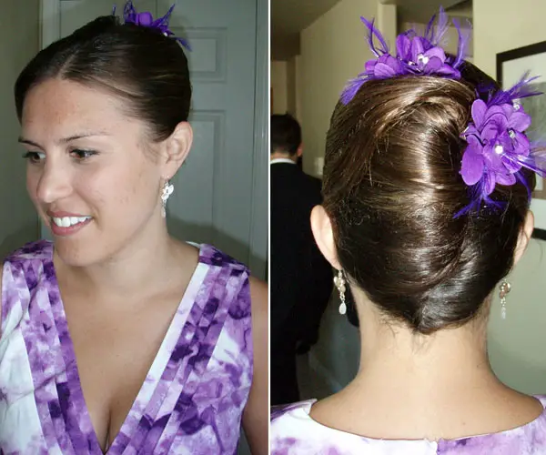 Formal French Twist Bridesmaid
