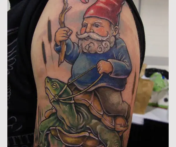 David the Gnome tattoo done by Ashley at BullyInk in Edgewater MD  r gnomes