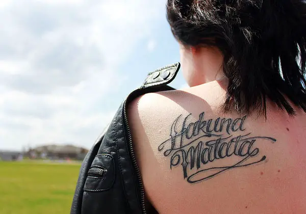 Hakuna matata tattoo on the left inner wrist in 2023  Minimalist tattoo  Wrist tattoos for women Minimalist tattoo meaning