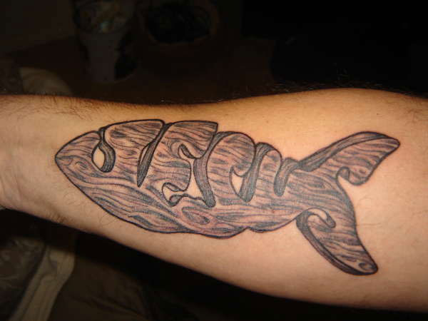 Jesus Fish Forearm Tattoo