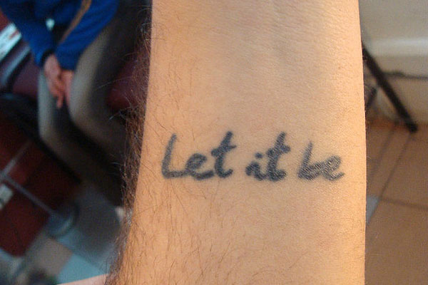 Let it be wrist tattoo with a Blackbird Two of the greatest Beatles  songs ever written  Beatles tattoos Writing tattoos Cute tattoos