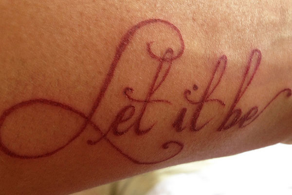 Small Let it be tattoo looks awesome