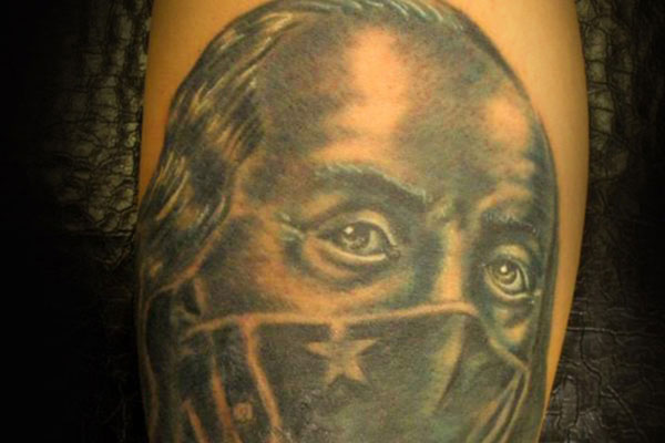 FernieAndrade BG BenjaminFranklin ForeArm Tattoo  Portrait tattoo Tattoo  designs Joker tattoo