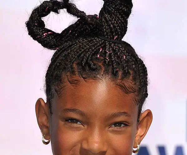 Willow Smith Plaited Hairstyle