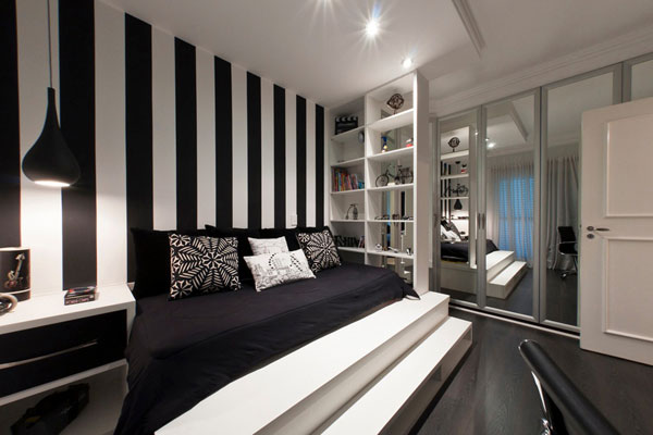30 Groovy Black And White Bedroom Ideas Slodive Wonderful Bedroom Design