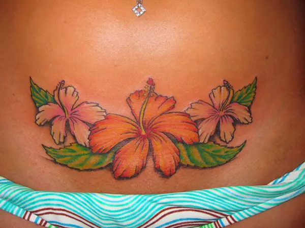 Sensuous Hawaiian Flower Tattoo