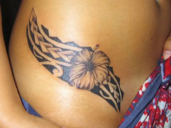 Hawaiin Waist Tattoo