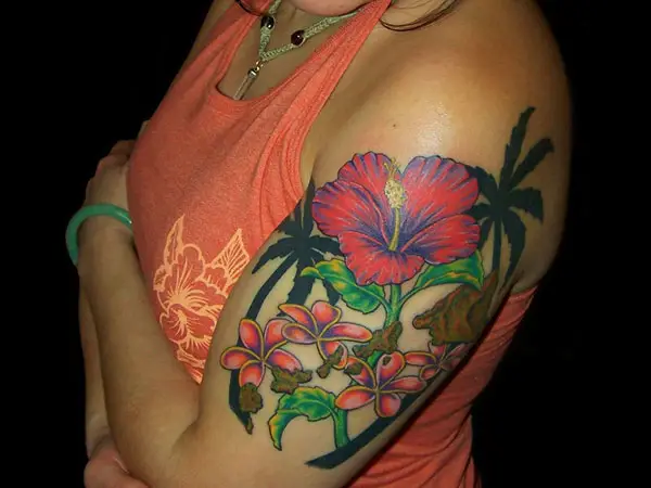 Update 73 tropical flower tattoos best  thtantai2