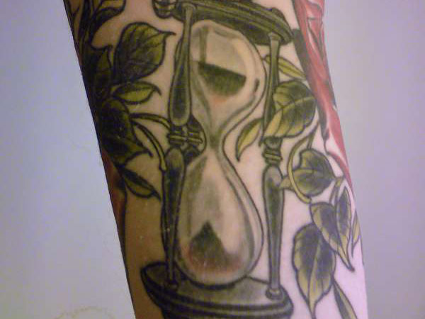 Green Hourglass Tattoo