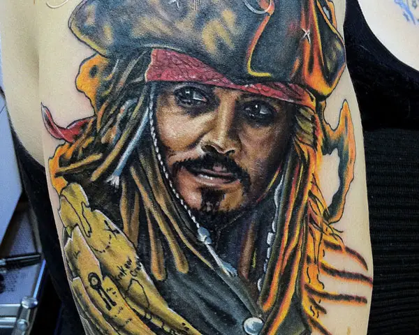 Portrait Pirate Tattoo