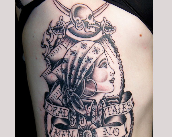 Pirate Rib Tattoo