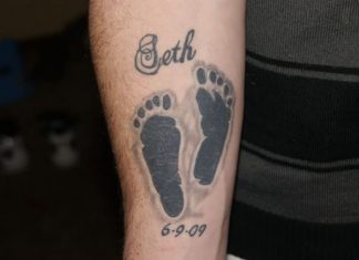 30 Splendid Footprint Tattoos