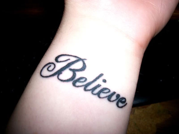 Simply Inked Believe Temporary Tattoo