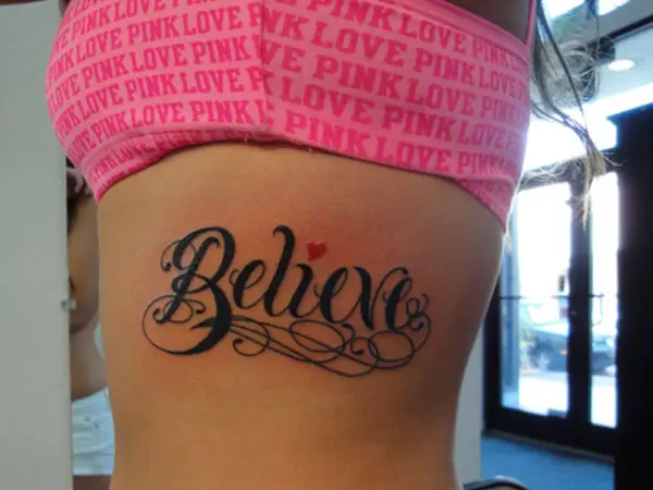 Stylish Believe Tattoo