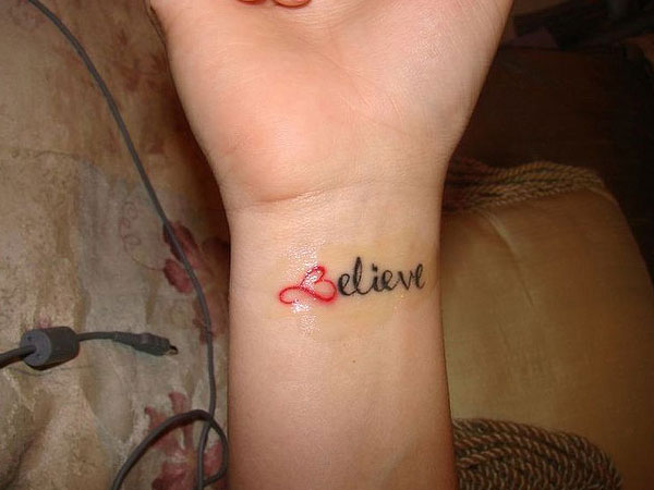 Really Inspirational Believe Tattoos  Design Press in 2023  Believe  tattoos Word tattoos Cool wrist tattoos