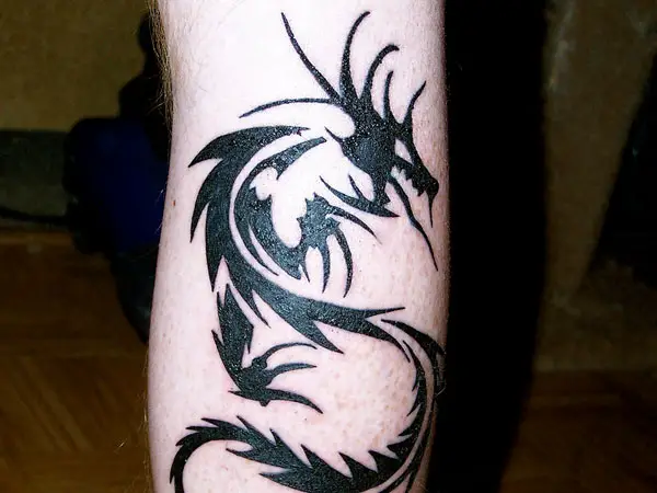 S Shaped Tribal Tattoo The Fatness Dragon by Cesium137 on DeviantArt