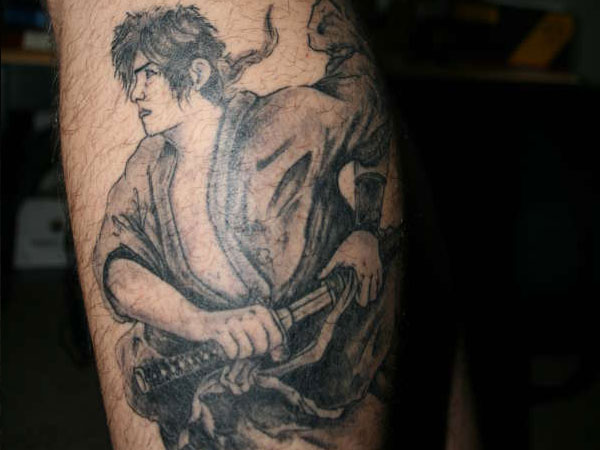 Realistic Warrior Tattoo