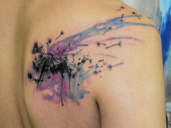 Arty Dandelion Tattoo