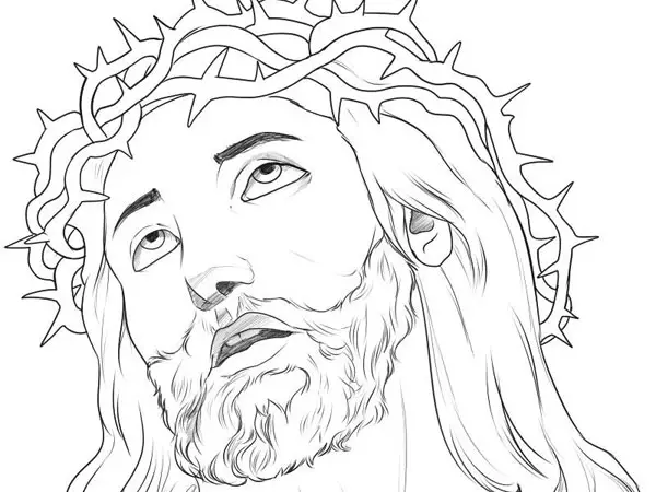Line Drawing Jesus