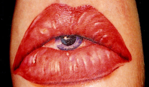 Eye Lips Tattoo