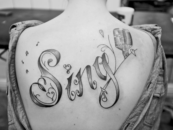 Singer's Word Tattoo