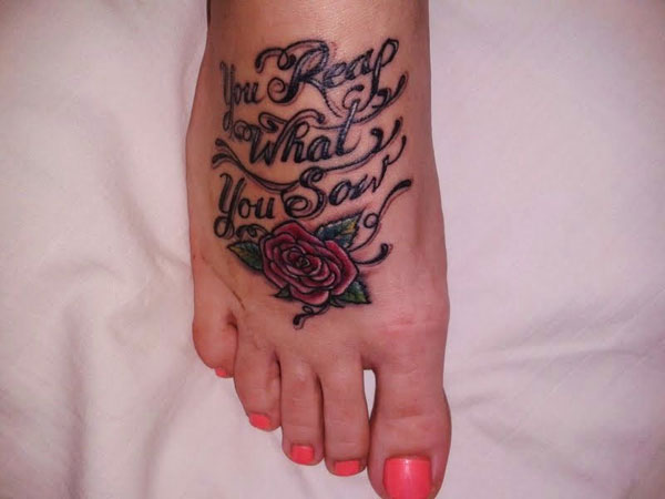 Girl's Foot Quote Design