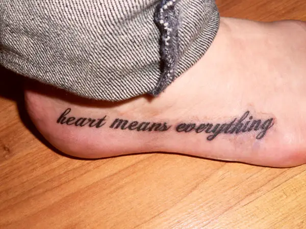 Heart Quote Tattoo