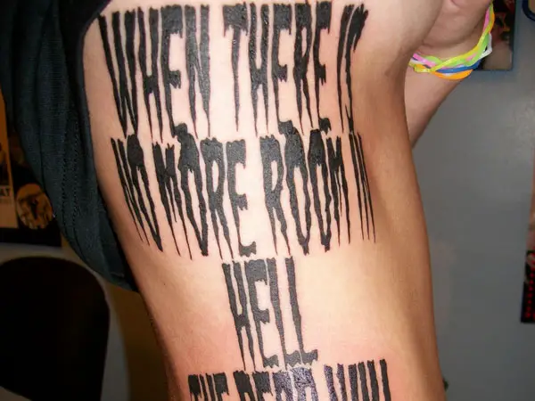 Quote Tattoo From The Dark Side