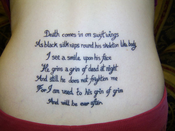 lower back tattoo sayings