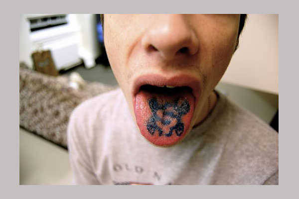 Dark Tongue Tattoo