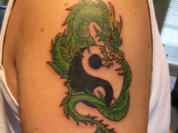 Yin Yang Dragon Tattoo