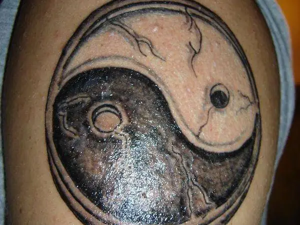 Modern Yin Yang Tattoo