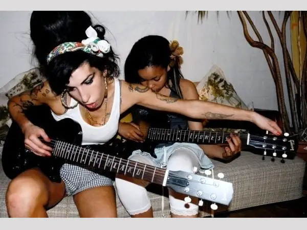Amy playing Guitar