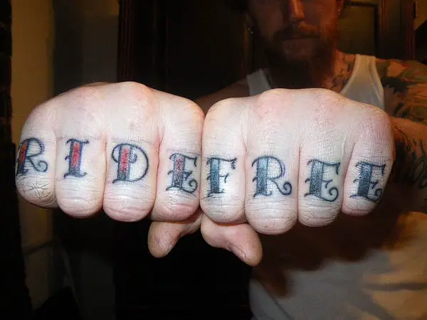 Biker Knuckles Tattoo